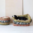 thumbnail image 4 of Creative Co-Op Floral Cotton and Sherpa Pet Bed with Removable Cover, Taupe, Green and Mint, 4 of 7