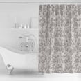 thumbnail image 4 of Small Stall Shower Curtain 48x72 Inch Narrow Half Size Farmhouse Flower Bath Curtains Bathroom Decor Botanical Vintage Grey Leaf Plant Waterproof Fabric Shower Curtain Set with Hooks 48 Inch, 4 of 6