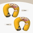 thumbnail image 4 of Lsque Sml Jeffy Print Travel Pillow Memory Foam - Head Neck Support Airplane Pillow U-Shaped Neck Pillow for Traveling, Car, Home, Office, 4 of 7