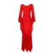 thumbnail image 4 of Womens Halloween Costumes 2024 Cosplay Gothic Dresses Ladies Sexy Retro Halloween Gothic Strap Bag Hip Gothic Trumpet Sleeve Lace V Neck Mermaid Skirt Sexy Dress, 4 of 5