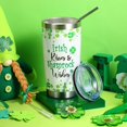 thumbnail image 4 of Irish Shamrocks Tumbler Insulated Irish Tumbler St Patrick''s Day Cups with Lid and Straw 20 oz Stainless Steel Tumbler Gifts for Women Men Friend Holiday Birthday Home Office Use, 4 of 6