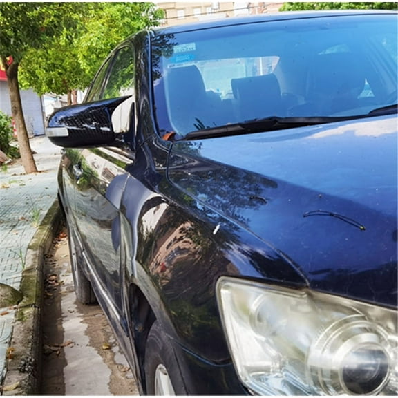 New Carbon Fiber Look Horn Rear View Mirror Cover For 2006-2011 Toyota Camry