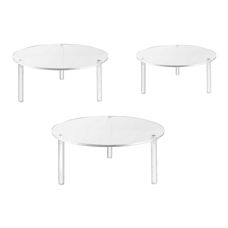 

3Pack Clear Acrylic Cake Stands Cupcake Stand Cake Holder Countertop Dessert Display Riser for Bakery Birthday Wedding