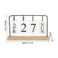thumbnail image 2 of Calendario Perpetuo de Madera Vintage, Calendario de Páginas Giratorias para Mostrar el Mes y la Fecha en la Oficina o Escritorio, Negro, 2 of 6