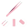 thumbnail image 3 of Unique Bargains 1 Pc Solid Color Pointed Edge Eyebrow Tweezer for Bathroom Travel Hotel Pink Stainless Steel, 3 of 4