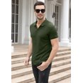 thumbnail image 4 of Iceglad Polo Shirts for Men V Neck Slim Fit Short Sleeve Performance Golf Shirt Knit Soft Tees, 4 of 8