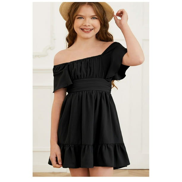 Outfit Girls Black Sundress Kid Girl Sundress Princess Dress A