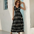 thumbnail image 5 of Arrow Chevron Symbol Black Arrows Dress Summer Street Style Bohemia Long Dresses Female Sleeveless Printed Maxi Dress, 5 of 9