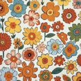 thumbnail image 6 of HAOXIT  Retro Floral Tablecloth, Boho Abstract Yellow Orange Flowers Groovy Table Cover for Country Farmhouse Kitchen Dining Room Party Picnic Table Decor  38-42, 6 of 8