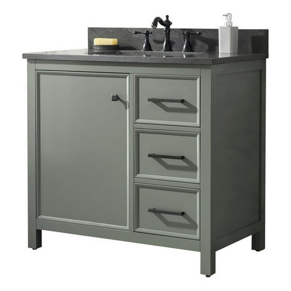 Legion Furniture 36" Contemporary MDF/Veneer Wood Sink Vanity Cabinet - Green