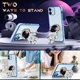 thumbnail image 3 of for iPhone 12 Mini Case Astronaut Cute for Women Girls Girly Unique Blue Phone Cases with Astronaut Hidden Stand Kickstand 6D Design Cover for iPhone 12Mini 5.4 inch, 3 of 11