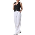 thumbnail image 2 of CHAQUETA DE JEAN SIN MANGAS PARA MUJER INSPIRE CHIC, CUELLO EN V, CON BOTONES, VESTIDO CORTO DE MEZCLILLA M NEGRO, 2 of 6