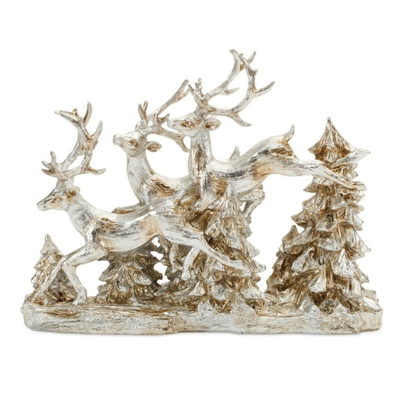 Woodland Deer And Trees Display 15.5""L