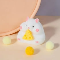 BiFandian Hamster Squeezes Toy, Pet Mouse Stress Relief Soft Squishies Toy, Portable Cute Animal Fidget Toy