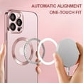 thumbnail image 3 of Dteck Case for iPhone 14 Pro Max 6.7 inch 2022, Compatible with MagSafe, Slim Plating Transparent PC Cover Magnetic Rugged Case for iPhone 14 Pro Max,Rosegold, 3 of 4