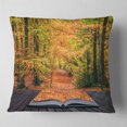 thumbnail image 2 of Designart Open Book in Autumn - Landscape Printed Throw Pillow - 16x16, 2 of 5