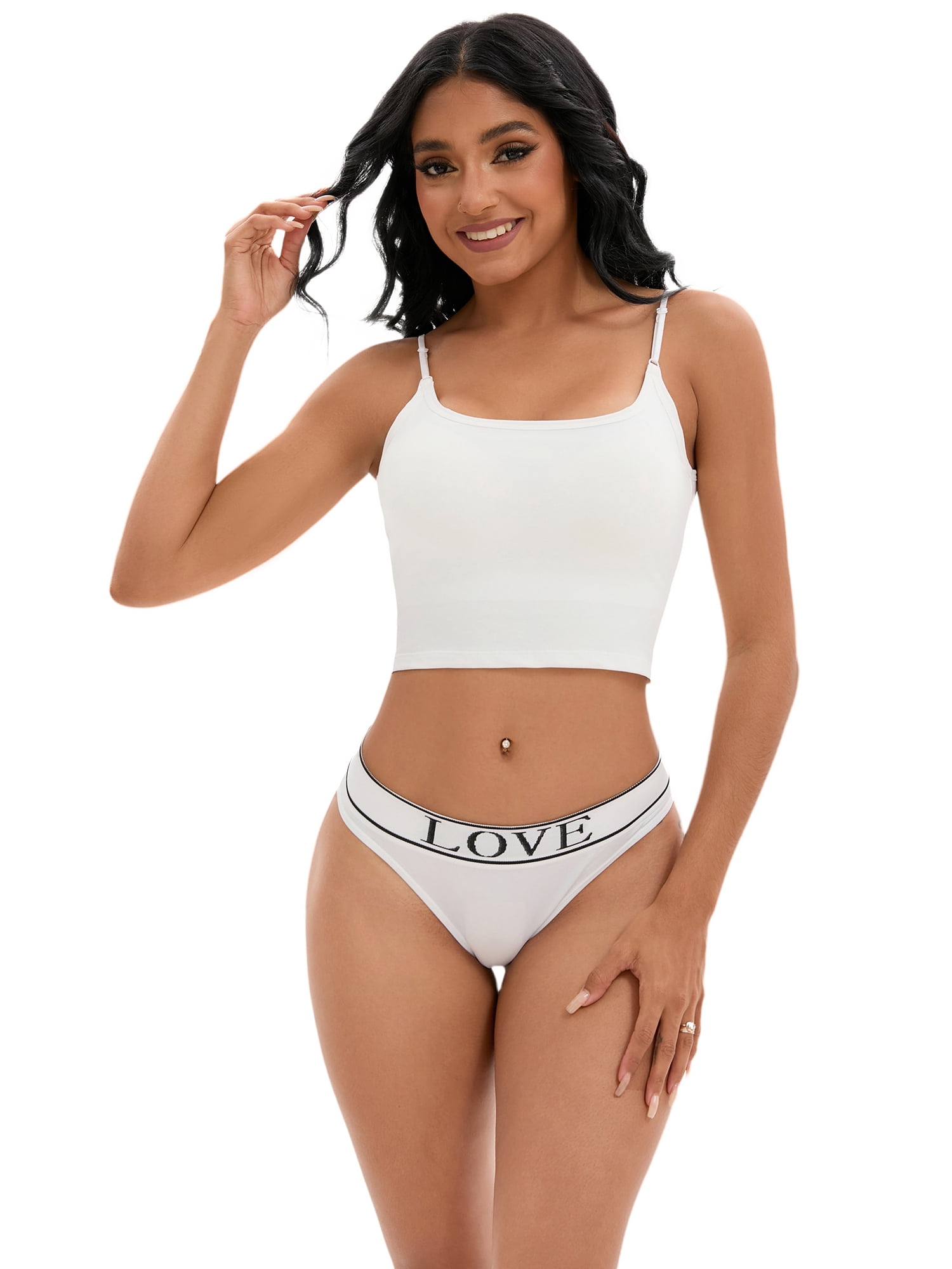 Unique Bargains Women's High Elasticity Panties Mid-Waisted No Trace Briefs XL White