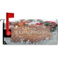 thumbnail image 2 of Winter Christmas Pine Tree Mailbox Cover Holly Berry Snowflakes Mailbox Covers Magnetic Large Oversized 21"X25.5" Mailbox Wraps Post Letter Box Cover Garden Decorations, 2 of 6