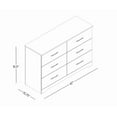 thumbnail image 6 of STYLIVIA Modern 6 Drawer Dresser for Adults with Metal Bar Handles, Wide Storage Bedroom Furniture, Oslo Oak, 47.0" W x 15.6" D x 31.7" H, 6 of 9