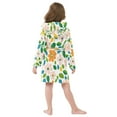 thumbnail image 7 of FORMRS Niños Bathrobe Unisex Hooded Robe Soft Plush Pajamas Sleepwear, Size 4-6T, Retro Orange Floral, 7 of 7