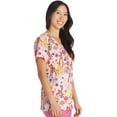 thumbnail image 4 of Tooniforms Scrubs Top For Women V-Neck Print TF626, 4 of 7