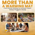 thumbnail image 3 of Lalush'e Electric Food Warming Mat, XXL 36x15" - Portable Food Warmer for Parties, Hosting & Buffet Serving Foldable Graphene Heating Tray with 7 Tem, 3 of 7