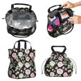 thumbnail image 2 of Pioneer Flower Floral Print Pattern Drawstring Insulated Lunch Bag for Women, Stain-Resistant Large Lunch Tote with Multi-Pockets for Work Office, 2 of 6