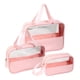 thumbnail image 2 of 3 bolsas de maquillaje transparentes, neceser para cosméticos, neceser para picnic y senderismo. Rosa, 2 of 9