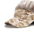 thumbnail image 4 of Hair Adjustable Baseball with Visor - Coffee, 4 of 5