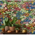 thumbnail image 3 of NextWall Multicolored Floral Meadow Peel and Stick Wallpaper, 3 of 10