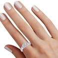 thumbnail image 2 of AFFY 1/4 Carat Round Shape White Natural Diamond Filigree Heart Shape Ring In 10K Solid White Gold (0.24 Cttw) Ring Size-8.5, 2 of 2