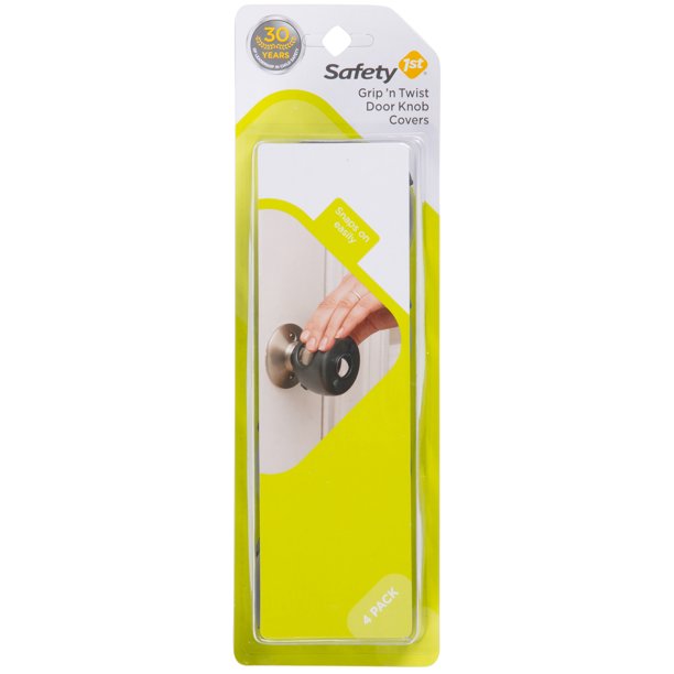 Safety 1st Grip 'n Twist Door Knob Covers (4pk), Charcoal