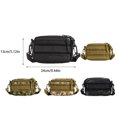 thumbnail image 3 of Eigraketly Bolso de hombro Paquete de pecho Bolsas de mensajero Exquisito a prueba de polvo Gran capacidad Accesorios de ciclismo Monedero cruzado Escalada Marrón Eigraketly OD024218-02, 3 of 6
