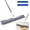 13.8in, variant on 3-in-1 Magic Floor Squeegee Broom, Flexible 180° Rotating Head Includes 2 Microfiber Mop Pads, for Bathrooms, Kitchens, Garages, Patios, Tile, Smooth Floors & Pet-Hair Cleanup on Rugs