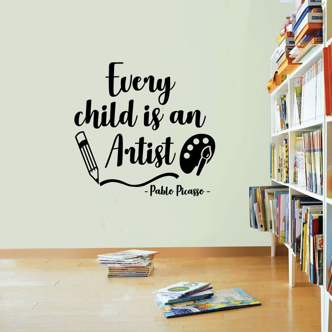 Pablo Picasso Vinyl Wall Art Every Child is an Artist