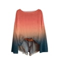 thumbnail image 2 of Heisall Womens Sweaters 2025 Autumn Winter Knitted Long Sleeve Round Neck Pullover Loose Casual Ombre Fashion Tops, 2 of 3