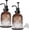 Brown-black Pump-2pcs, variant on 12Oz Vintage Glass Bathroom Soap Dispenser, Kitchen Dish Soap Dispenser with Pump, Refillable Liquid Hand Soap Bottle, Lotion, Antique Rustic Farmhouse Decor (Brown-Black Pump, 2 Pack)