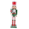 thumbnail image 2 of WEUVEB Wooden Nutcracker Puppet Christmas Decor Multi 1-Pack Holiday Decoration Figurine, 2 of 8