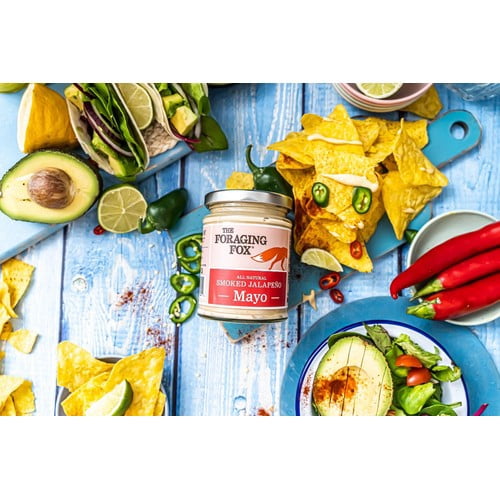 The Foraging Fox Smoked Jalapeno Mayo 240g, British Import (Pack of 2)