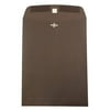 JAM Paper 9 x 12 Open End Catalog Envelope with Clasp Closure, Chocolate Brown Recycled, 10/pack