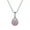Pink, variant on 925 Sterling Silver 1 Carat Four Claws Simple Pendant Necklace and Birthday Stone Pendant Gifts for Women Wife Mom Jewelry