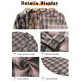 thumbnail image 5 of MOSHU Flannel Shirts for Women Casual Plaid Womens Tops Long Sleeve Button Down Shirts Curved Hem Blouses, 5 of 6