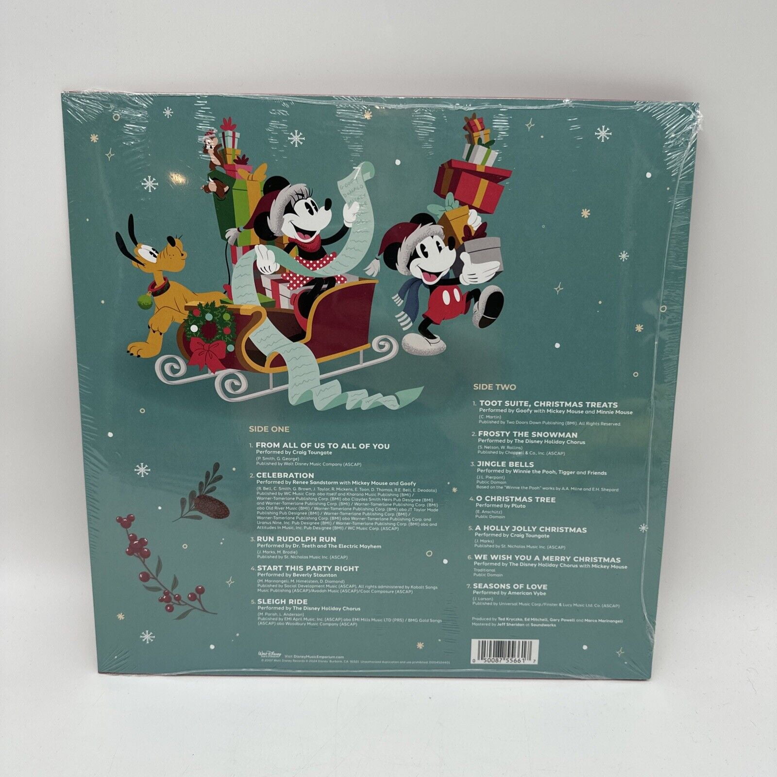 Disney's Holiday Celebration Exclusive Limited Translucent Green Color Vinyl LP