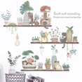 thumbnail image 2 of Adhesivo de pared de 1 pieza, adhesivo de pared de planta en maceta, decoración de pared con patrón de plantas y gatos verdes para dormitorio, sala de estar y cocina JAMW Sencillez, 2 of 5