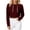 Burgundy, variant on Womens Crop Sweatshirts Hooded Long Sleeve Sweatshirt with Back Cutout Sweat Workout Street Hoodie Light Blue S