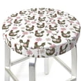 thumbnail image 3 of Disketp Flowe Rooster Funda Redonda para Taburete, Funda de Cojín para Silla de Bar Suave y Elástica-14 inch, 3 of 7