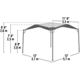 thumbnail image 2 of ShelterLogic Monterey 12x12 Canopy Gazebo Portable Shade Solution Backyards, Patios, Pools, Cream, 2 of 11