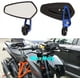 thumbnail image 1 of Espejos laterales para motocicleta, de 7/8" y 22 mm, de aleación de aluminio, para manillar de motocicleta deportiva, scooter, cruiser (azul), 1 of 5