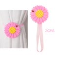thumbnail image 4 of 2 alzapaños de tela no tejida para cortinas de ventana, decoración del hogar y la oficina. Encaje rosado, 4 of 9