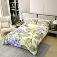 thumbnail image 2 of YST 100% Cotton Colourful Flower King Bedding Set,Green Leaf Hydrangea Duvet Cover,Rustic Ombre Butterfly Comforter Cover,Spring Garden Romantic Quilt Cover With 2 Pillowcases, 2 of 6
